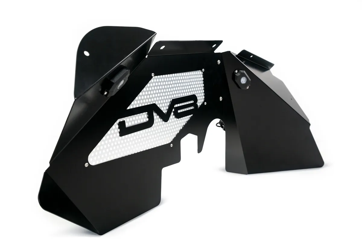 DV8 Offroad Front Aluminum Inner Fender Black w/ Rock Lights - JK product image