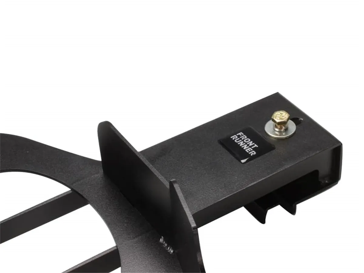 Side Mount Jerry Can Holder; Incl. Installation Hardware; Fitting Instruction; Black Powder-Coated; High Strength Steel; 9.1 in. L x 15.2 in. W x 28 in. H; product image