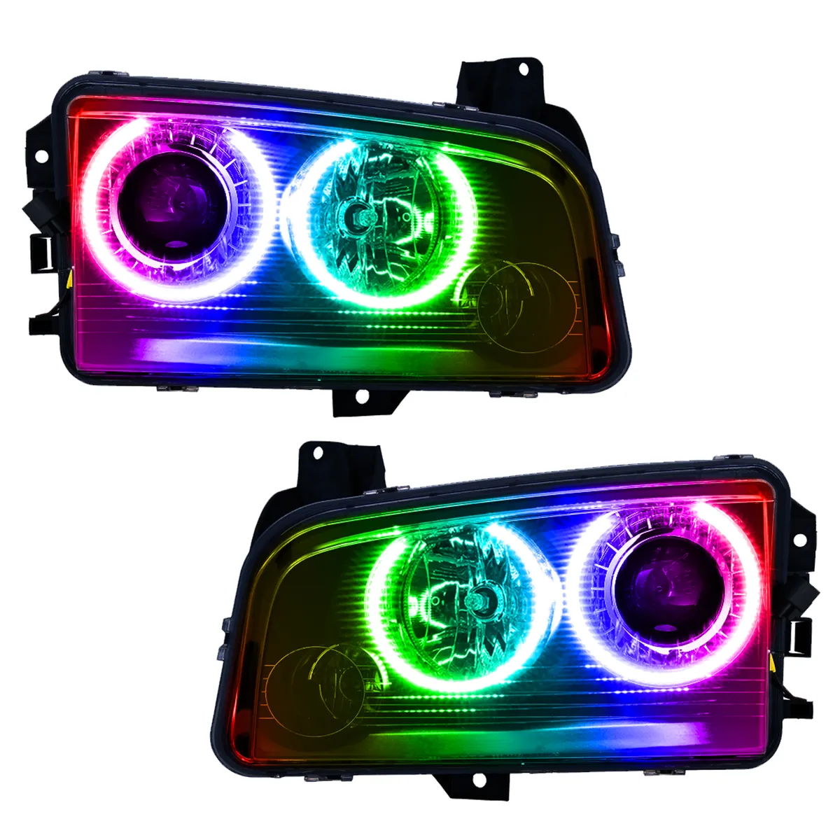 Oracle Lighting 2008-2010 Dodge Charger Pre-Assembled LED Halo Headlights - HID product image