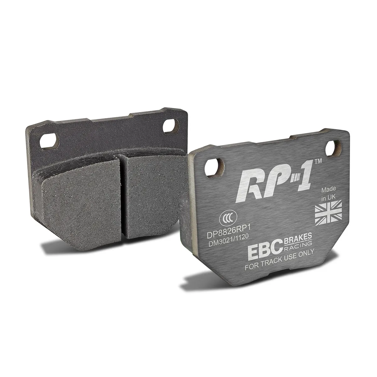 EBC RP-1 Race Brake Pads; Rotor Num: RK699/RK1059/RK728/RK7409; Solid/Vented; 5 Bolt Holes; 11.6/11.4/10.5 in. Rotor Dia.; 295/290/266/289/291 mm. Dia.; D461 FMSI Design; product image