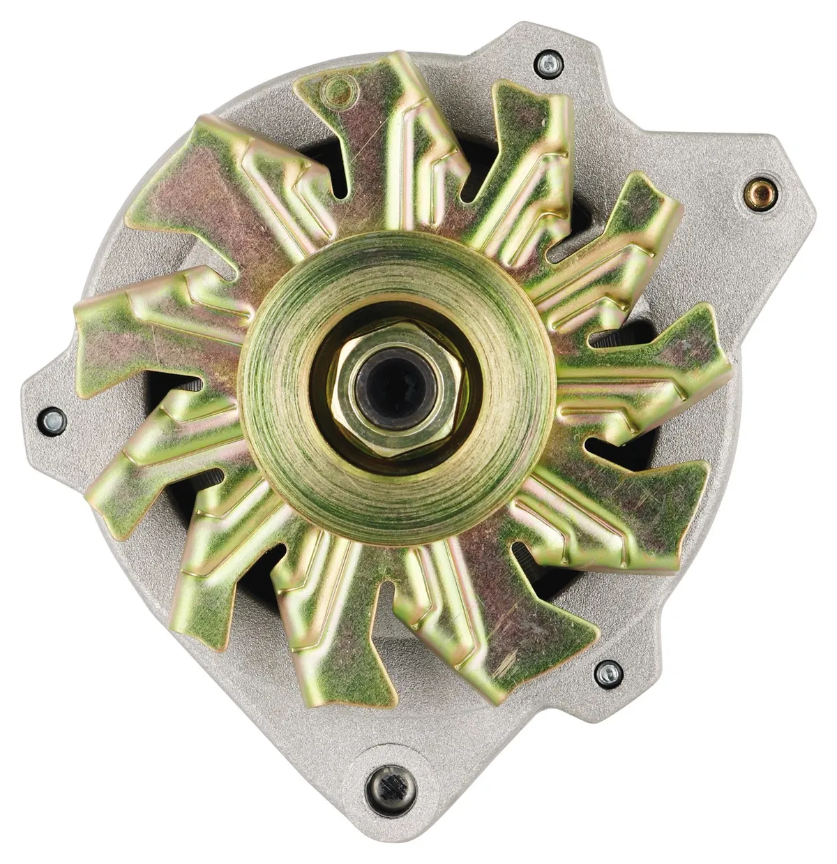 Alternator; CS130; Offset Right; Rear Battery Post; 140 Amp; 95 Idle; 6 Groove Pulley; Natural; product image