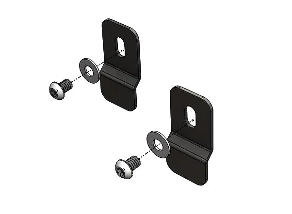 JL Rear Bumper Parking Sensor Mounting Kit (Black Powder Coated) product image