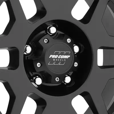 Pro Comp Pro Comp 5041-7973 Phaser Satin Black 17X9 5x5 4.75BS Offset -6mm Cap P/N 5041550000