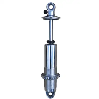 Ridetech Polished HQ Coil-Over Shock W/ 6.9 Inch Stroke And 2 Inch Stud Mount Universal 1 Rebound Adjustable Shock Spring Mounts Delrin Spring Washers And Bearing Spacers 1/2 Inch And 5/8 Inch 13.4 Inch X 20.3 Inch W/ A 16.5 -17.5 Inch Ride Height Ridetech