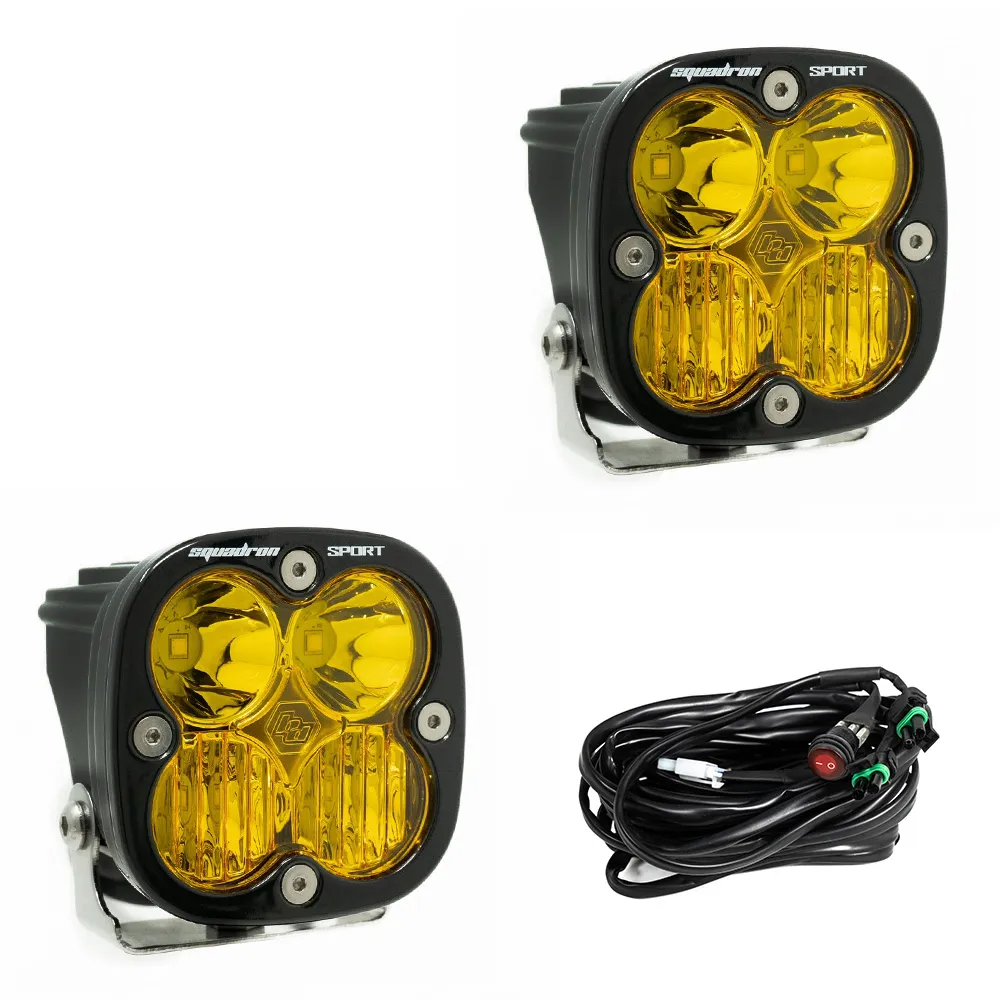 LED Light Pods Baja Amber Lens Driving/Combo Pair Squadron Sport Baja Designs product image