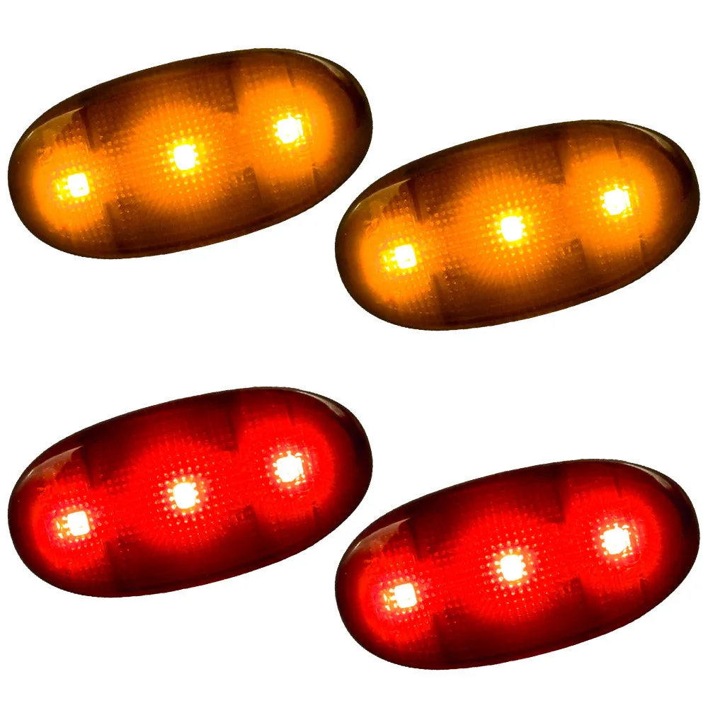 11c F350/F450 Dually Fender Lenses (4 Pcset) White Lights Clear Lens W/Chrome t product image