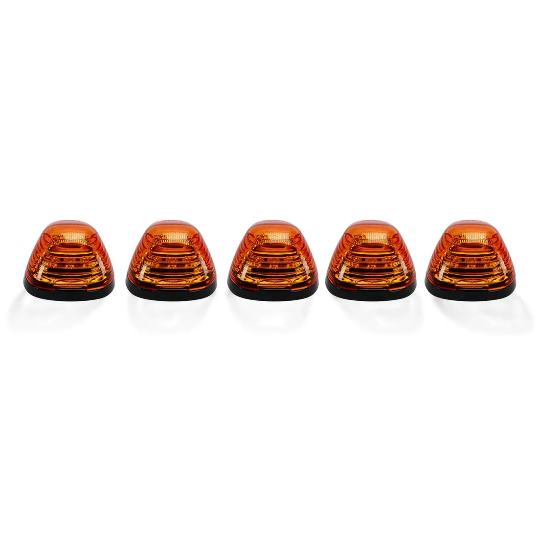 Ford Super Duty 99-16 5 Piece Cab Lights Amber Xenon Bulbs with Amber Lens - (Attn: This cab light kit replaces OEM factory installed Ford 99-16 cab roof light lenses) product image