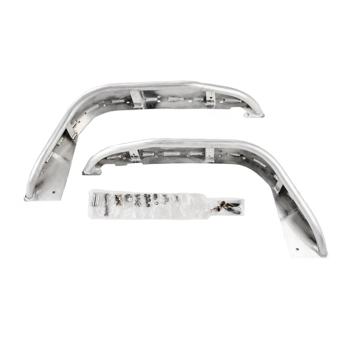 Combat Off Road Jeep JL/JLU Full Assault Raw Aluminum Fender Kit - Front 25-1176 product image