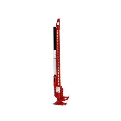 Hi-lift Jack 42 All Cast Model 7000 lb. Capacity 4660 Rated Capacity. Red Jack with a Black Handle.