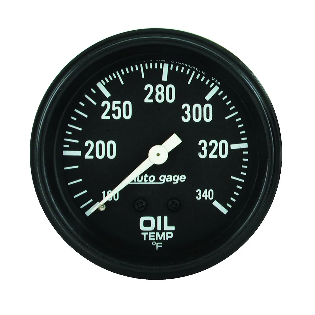 Gauge, Oil Temperature, 2 5/8" 100-340?F, Mechanical, Black, AutoGage product image