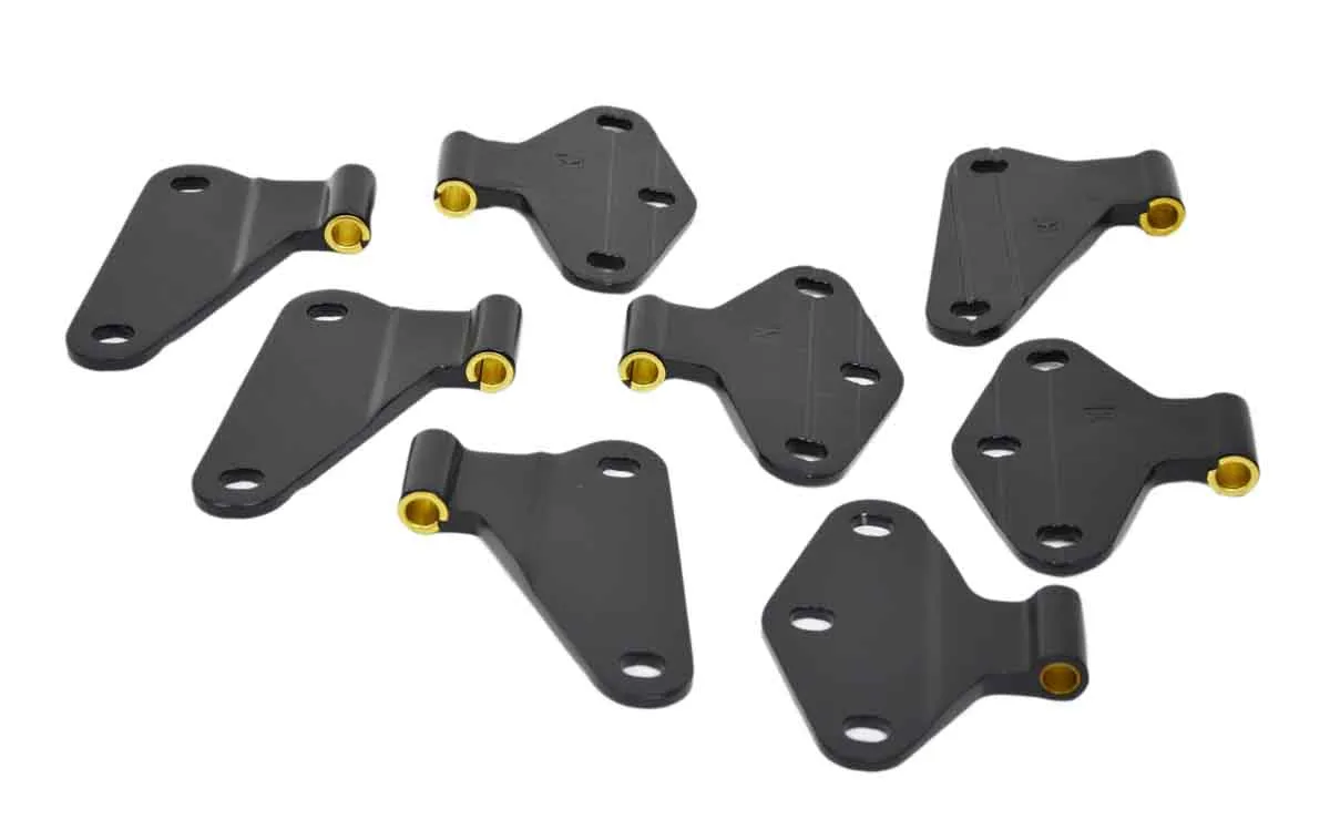 Jeep JK Body Door Hinge Set 8 Pieces 4 Door 07-18 Wrangler JK Powdercoat Black Kentrol product image