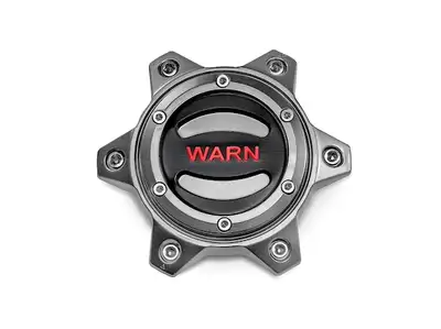 Warn Optional Wheel Center Cap - Gray/Red 6 Lug