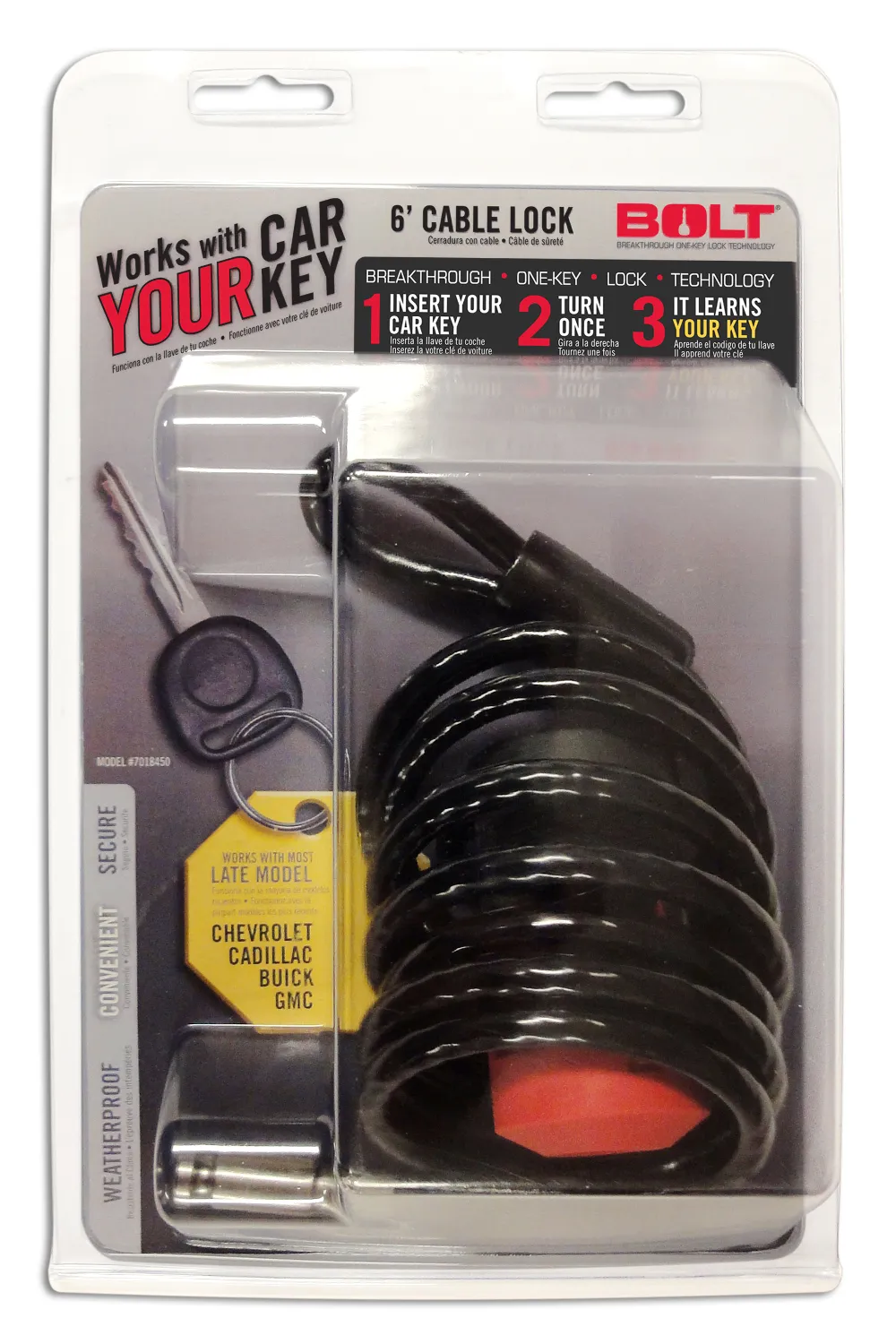 (Clamshell)0713 Gm B Vehicles 6ft Cable Lock product image