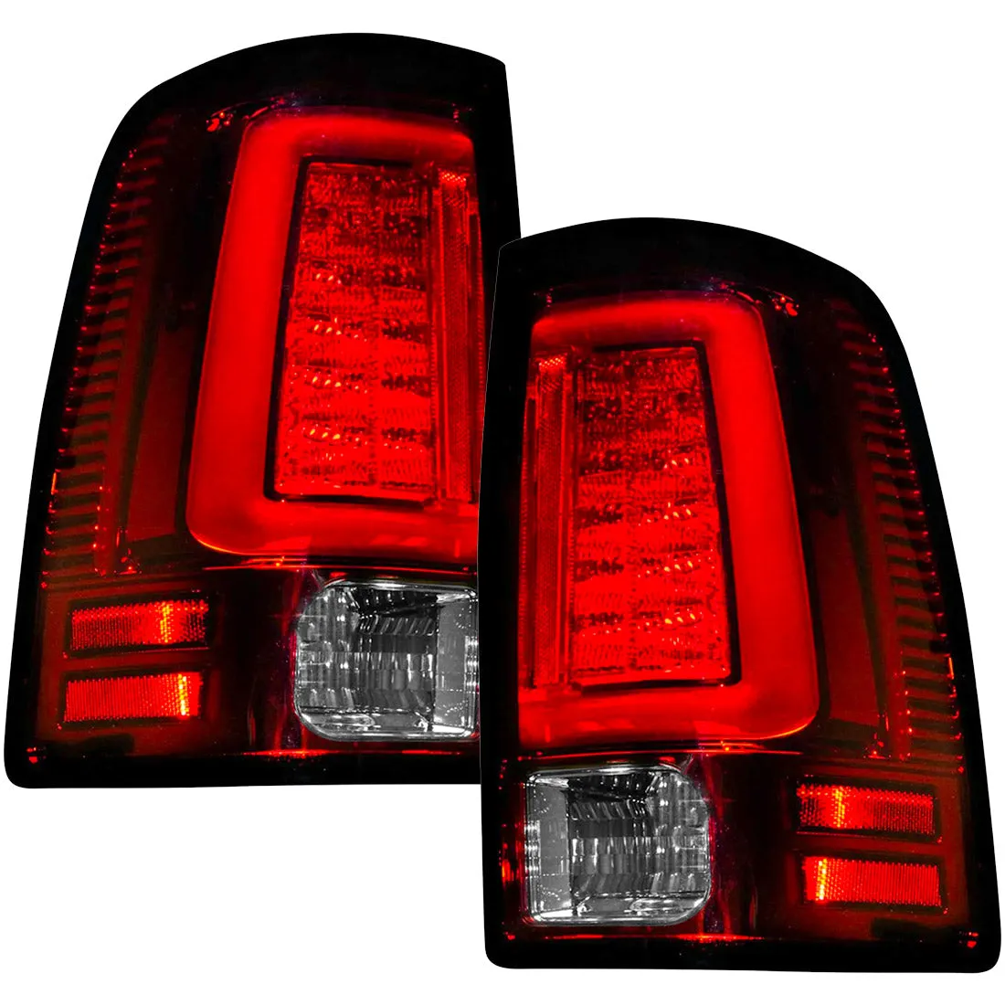 Dodge 09-18 RAM 1500 And 10-18 RAM 25003500 Oled Tail Lights Replaces Factory OEM Halogen Tail Lights - Smoked Lens product image