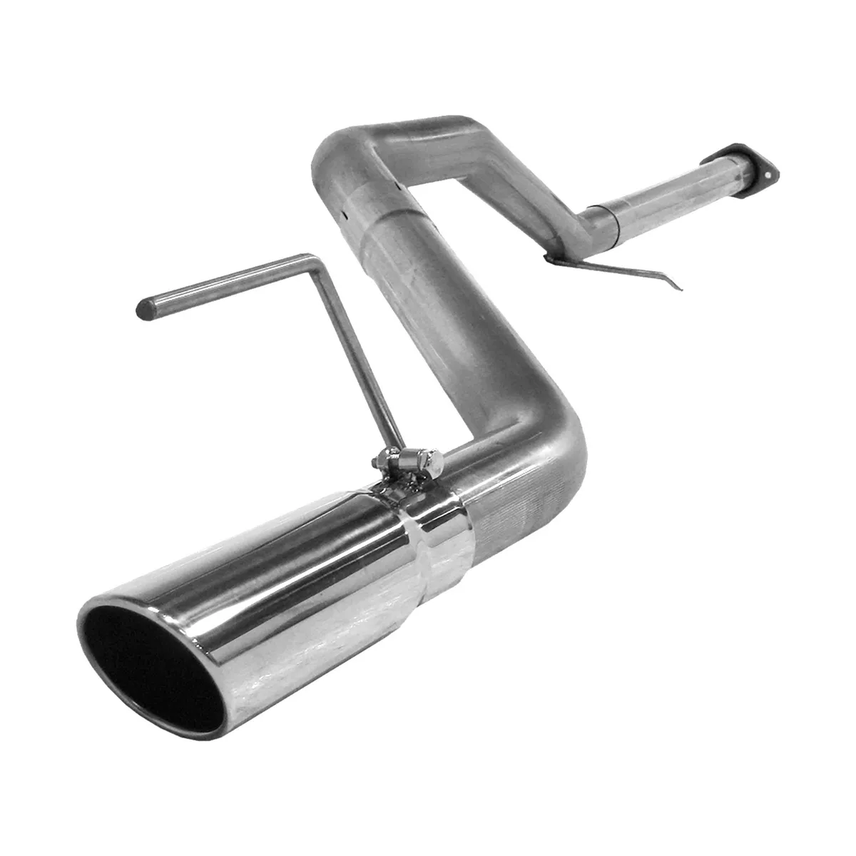 Armor Plus Filter Back Exhaust System; 3 in.; Incl. Ext. Pipe w/Flange/Over Axle Pipe/Tailpipe/Hardware/4 in. OD Tip; Single Rear Exit; T409 Stainless Steel; product image
