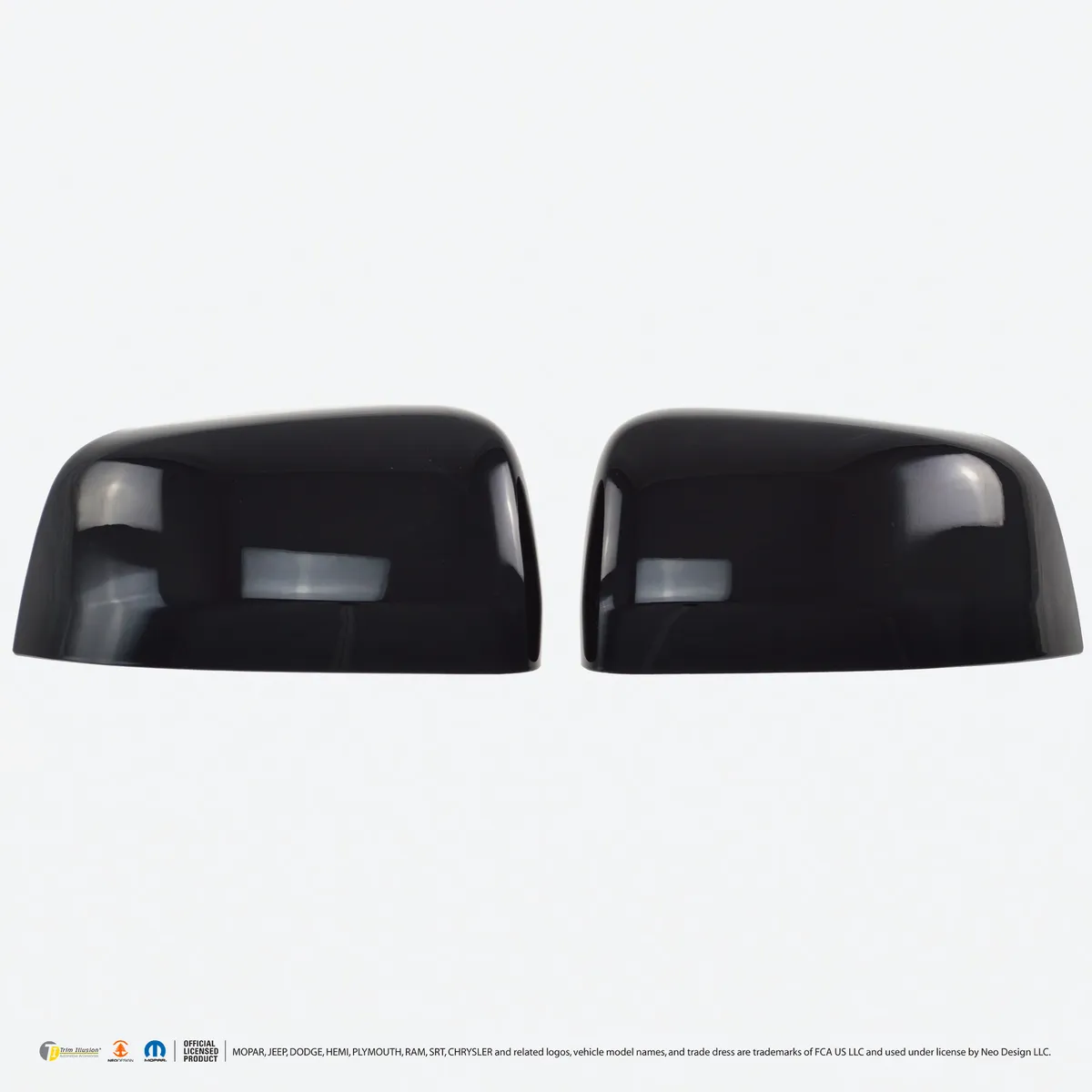 Chrome Delete Gloss Black Mirror Cover Top - MC6187BLK product image