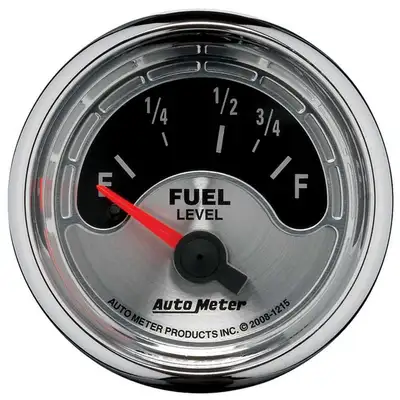 AutoMeter Gauge, Fuel Level, 2 1/16", 73OE to 10OF, Elec, American Muscle