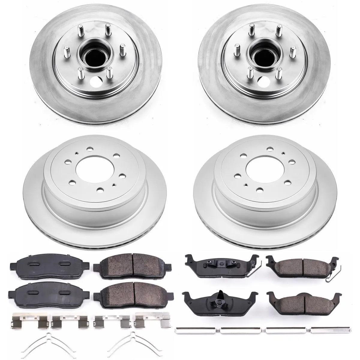 Z17 Geomet Coated Rotor Kit: Genuine Geomet Fully Coated Rotors; Ceramic Pads W/Hardware product image