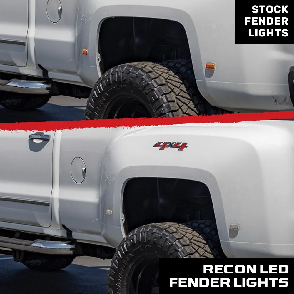 GMC Sierra & Chevy Silverado 15-25 (3rd & 4th Gen) Dually Fender Lights (4-Piece Set) - Multiple Lens & Colors product image