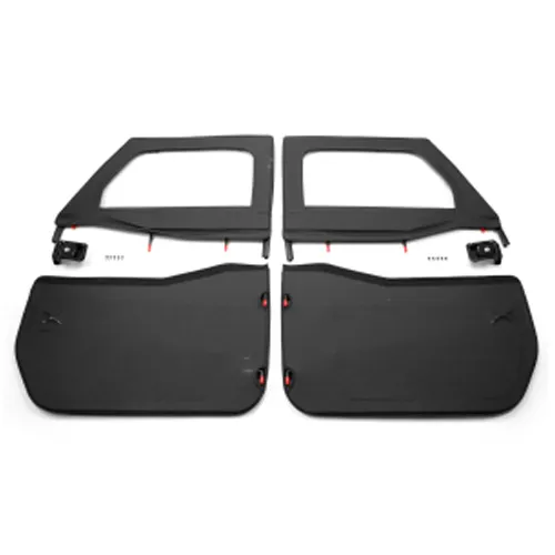 Full Fabric Doors Jeep '20-26 Gladiator '18-26 Wrangler JL Front Black Twill Bestop product image