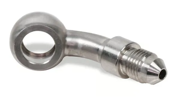 Earl's Banjo Adapter - Long Style 3 AN Male to 3/8" or 10mm - 45 Degree - Long Style - Stainless Steel product image