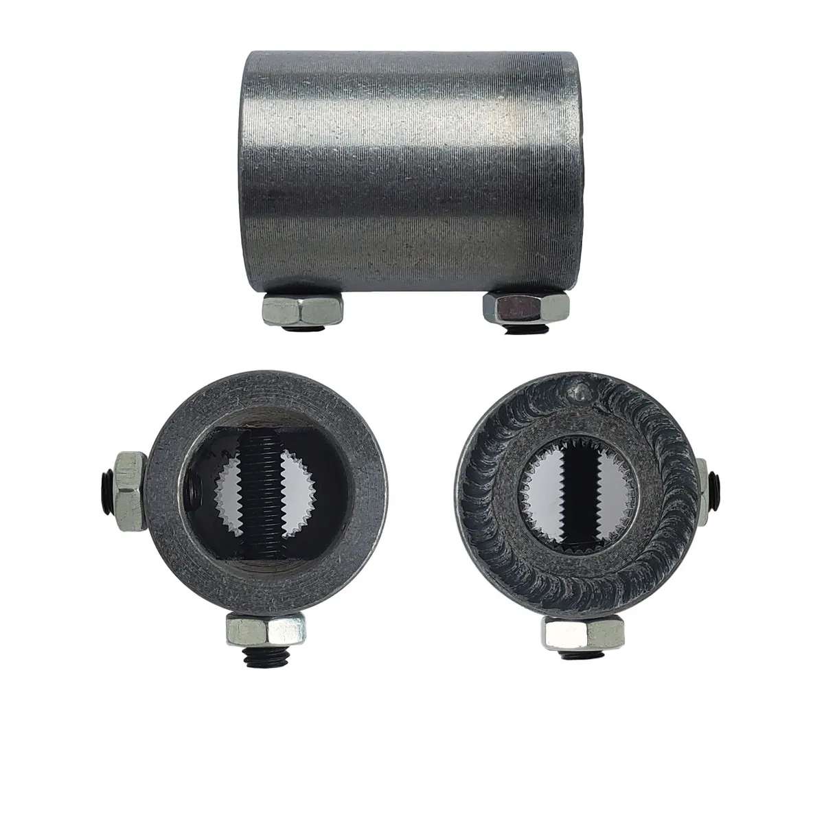 Borgeson - Steering Coupler - P/N: 314925 - Welded steel steering coupler. 1 in. Double-D X 11/16-36 Spline (17MM) product image