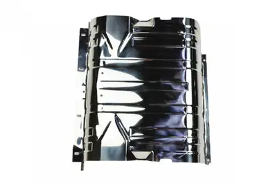 Kentrol Jeep CJ/YJ Gas Tank Skid Plate with strap 76-90 CJ and Wrangler YJ Polished Silver Kentrol