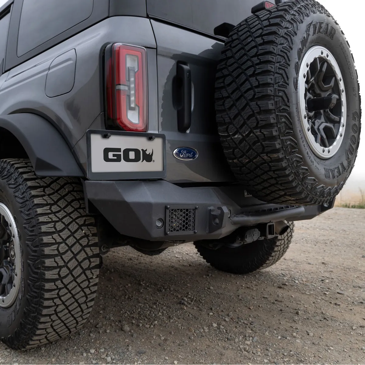 Go Rhino 371200T - Rockline Rear Full Width Bumper for Ford Bronco - Textured Black product image