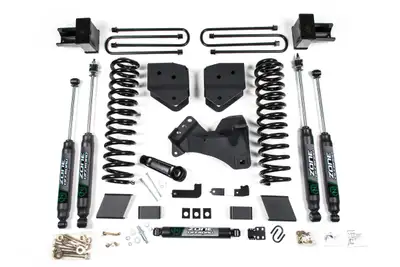 Zone Offroad 17-19 Ford F-250/350 Super Duty 4 Inch Lift Kit 2 Inch Rear Block Gas 3 Leaf Main Nitro Shocks Zone Offroad