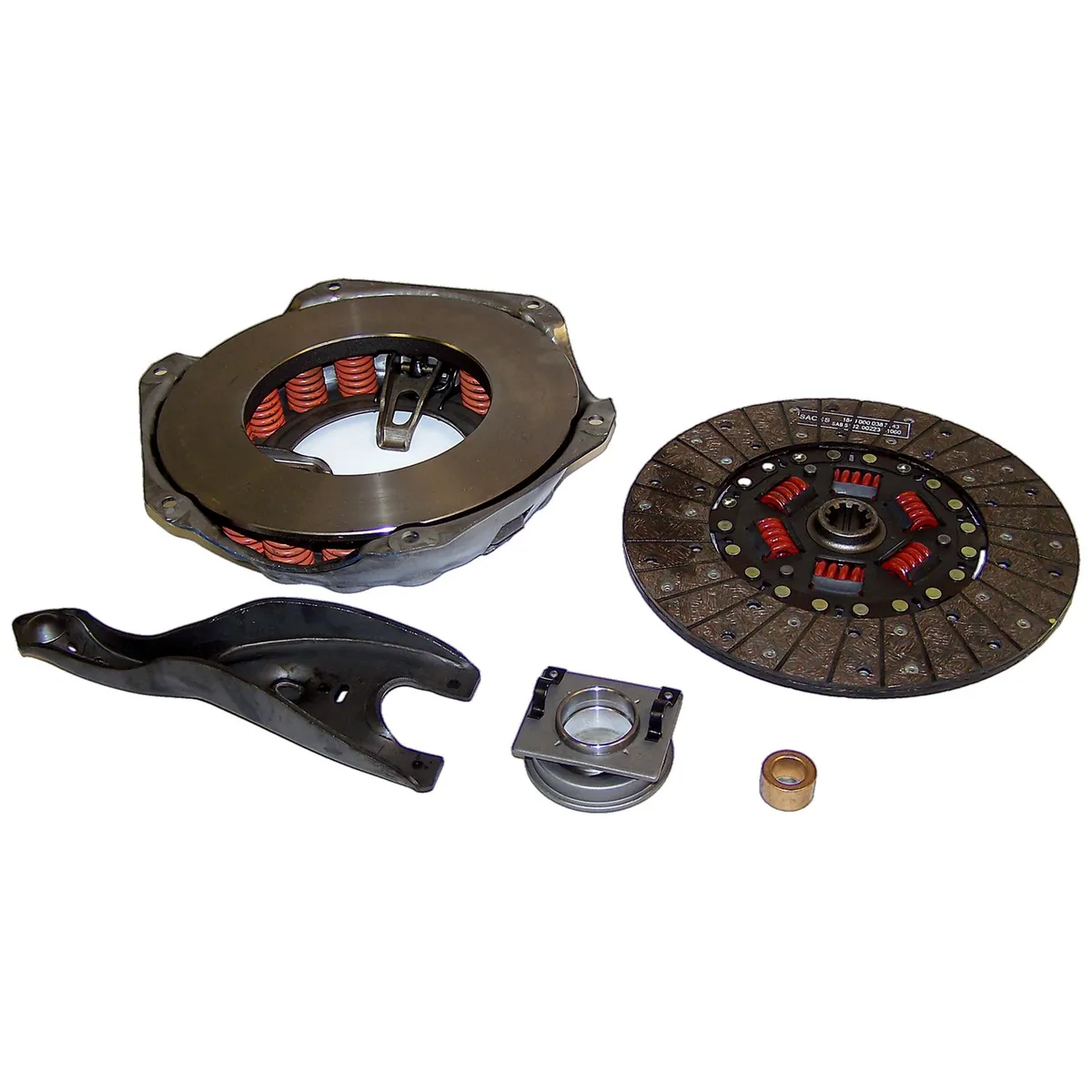 1976-1979 CJ-5 CJ w/ 3-speed transmission; Kit includes: Pressure Plate Disc Throwout Bearing Pilot Bearing and Clutch Fork; 10-1/2in & 1-1/16in; 10 Spline 1976-1979 CJ-7 CJ w/ 3-speed transmission; Kit includes: Pressure Plate Disc Throwout Bearing product image