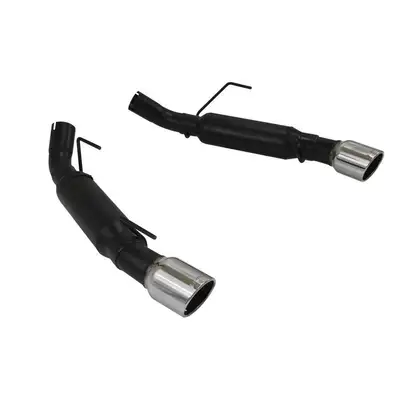 Flowmaster 05-10 Mustang GT/GT500 4.6L/5.4L V8 Axle-back Outlaw Mufflers Mandrel Bent 3in. 16 Gauge Tubing 4in. Polished T304 Stainless Steel Tips DOR Outlaw 409S Stainless Steel