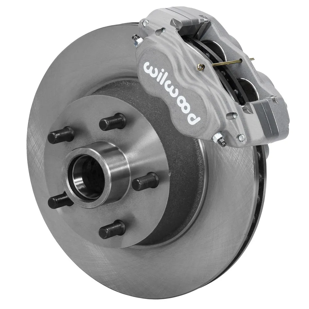Wilwood FDL-M Front Kit 11.30in 1 PC RotorandHub Red 1965-1969 Mustang Disc and Drum Spindle product image