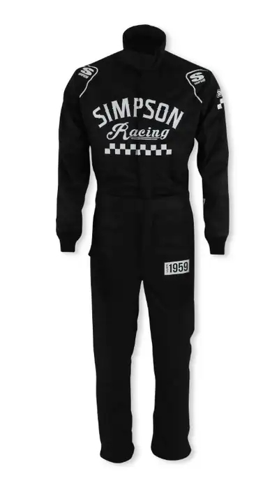 Simpson Safety Suit Checkers Small Black SFI 3.2A/5