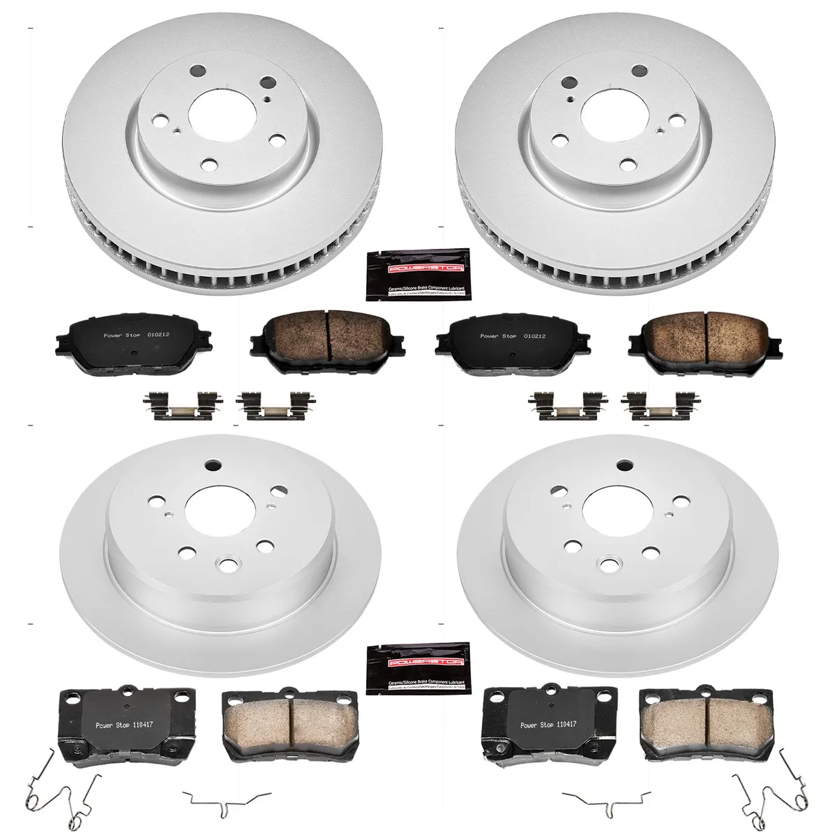 Z17 Geomet Coated Rotor Kit: Genuine Geomet Fully Coated Rotors; Ceramic Pads W/Hardware product image