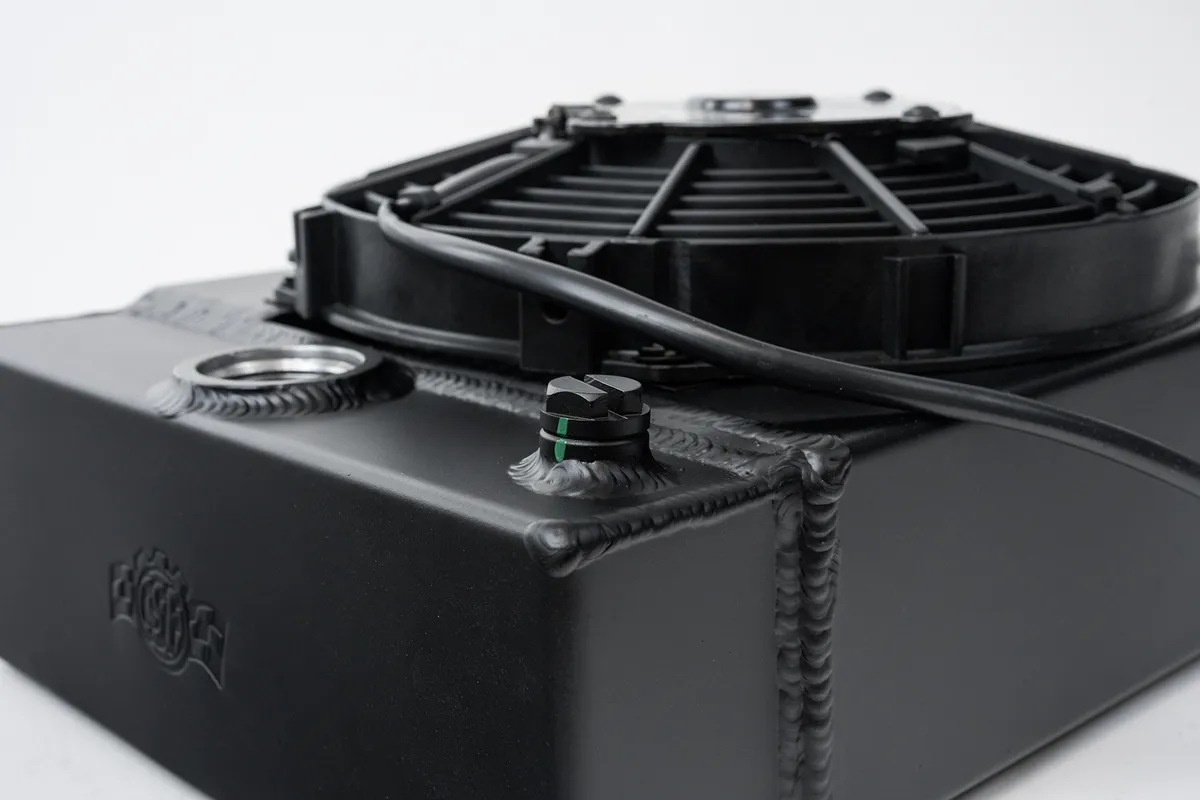 Csf Cooling - Racing & High Performance Division 7065b The King Cooler - Ultimate Drag Race Radiator w/ Spal Fan & Mounting Kit - Black product image