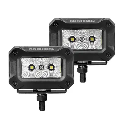 Go Rhino Go Rhino 751003023FBS Bright Series - 3x2 Rectangular LED Flood Lights, Pair