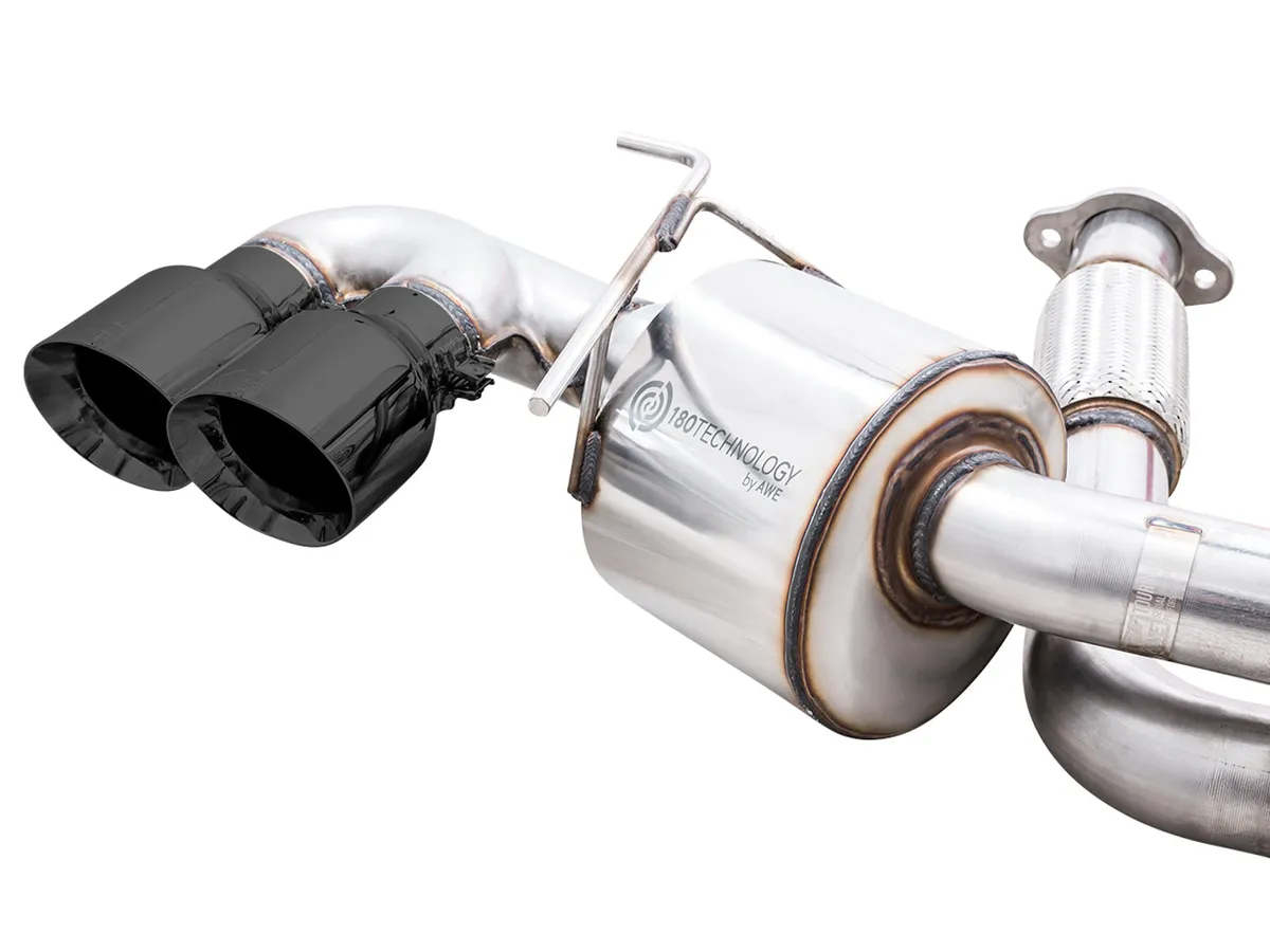 AWE Track Edition Exhaust for C8 Corvette - Quad Chrome Silver Tips product image