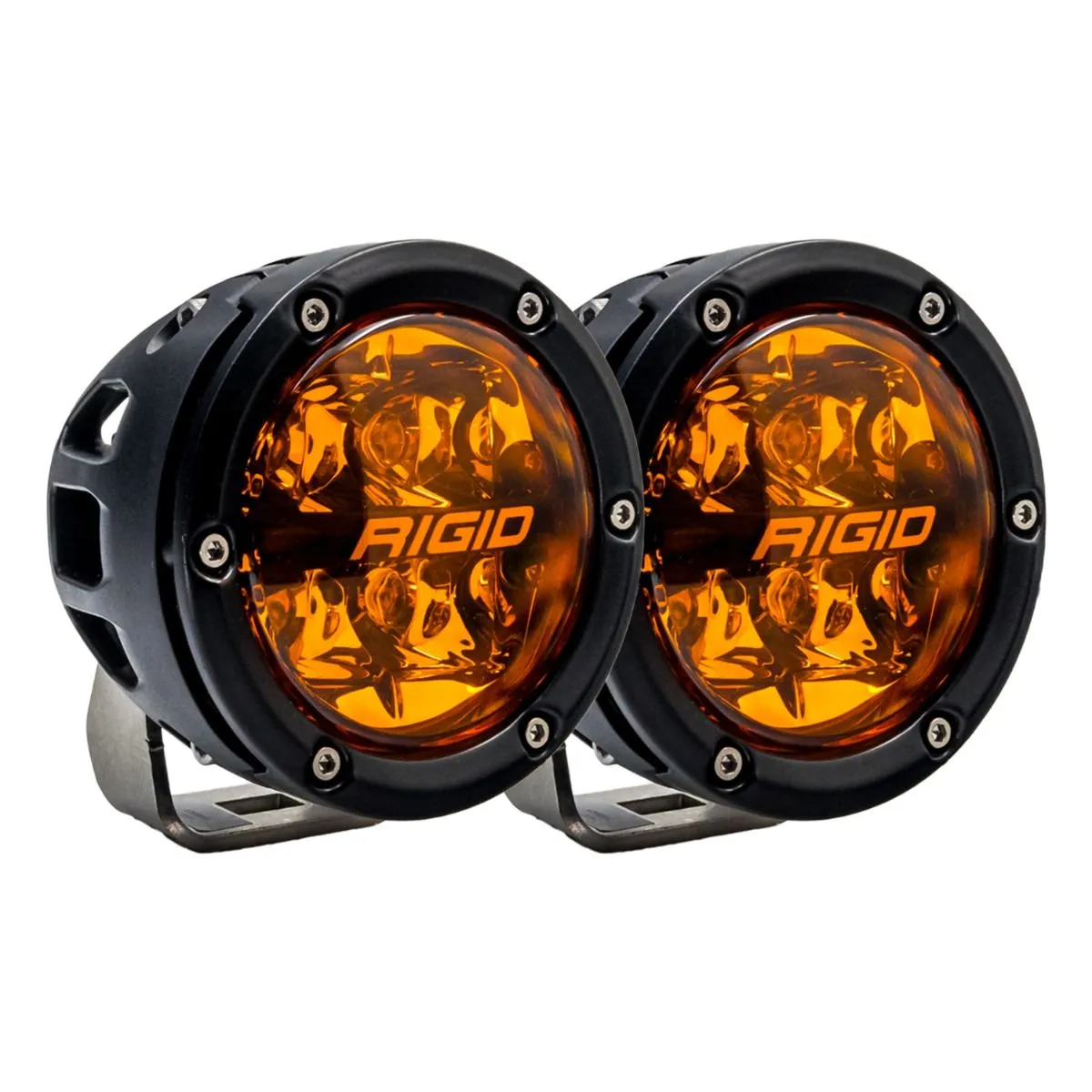 360-Series LED Off-Road Light; 4 in.; Spot Beam; w/Amber Pro Lens; Pair; product image