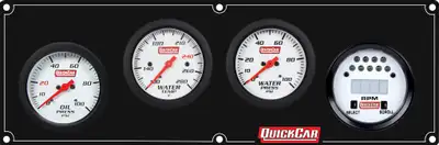 Quickcar Racing Products Extreme 3-1 Panel w/Tach OP/WT/WP Black