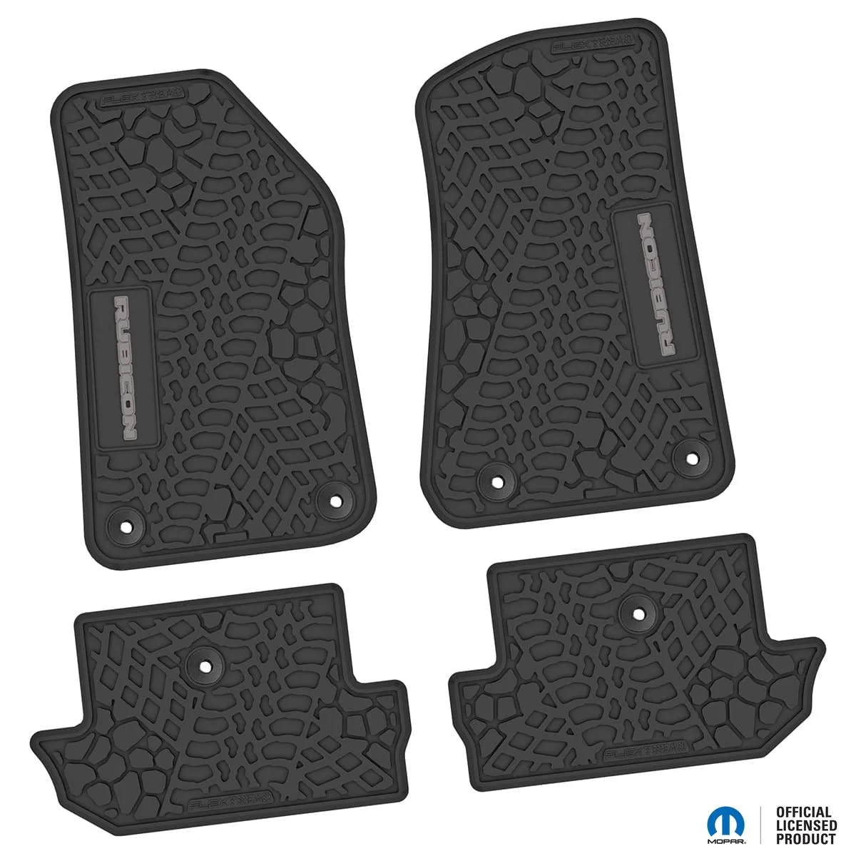 18-24 Jeep JL 2 Dr Front and RearTire Tread/Scorched Earth Scene w/ Rubicon Insert - Black w/ Light Blue Insert product image