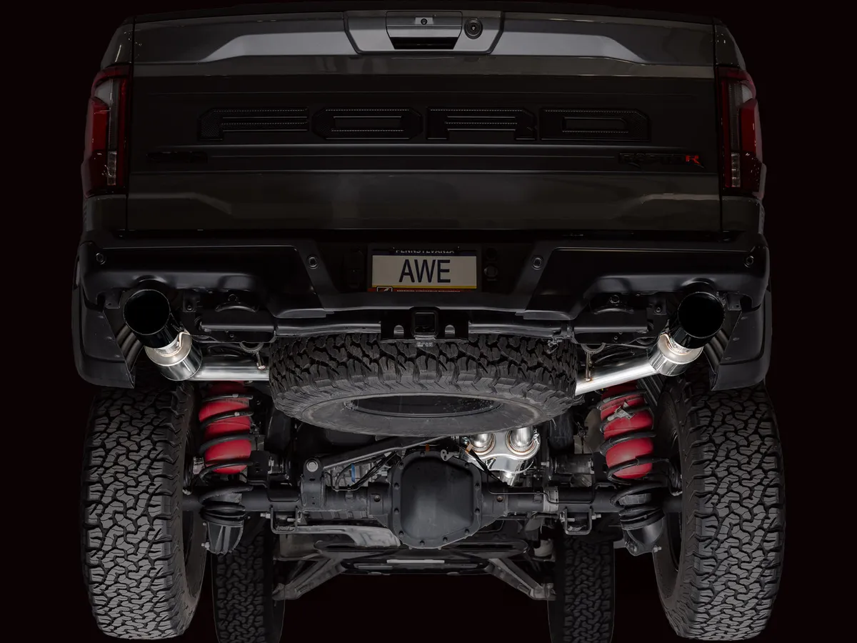 AWE SwitchPath™ Exhaust for Gen 3 Raptor R - Diamond Black Tips product image