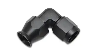Vibrant Performance 90 Degree Hose End Fitting; -4AN; 6061 Aluminum; Black Anodized; Tight Radius Forged;