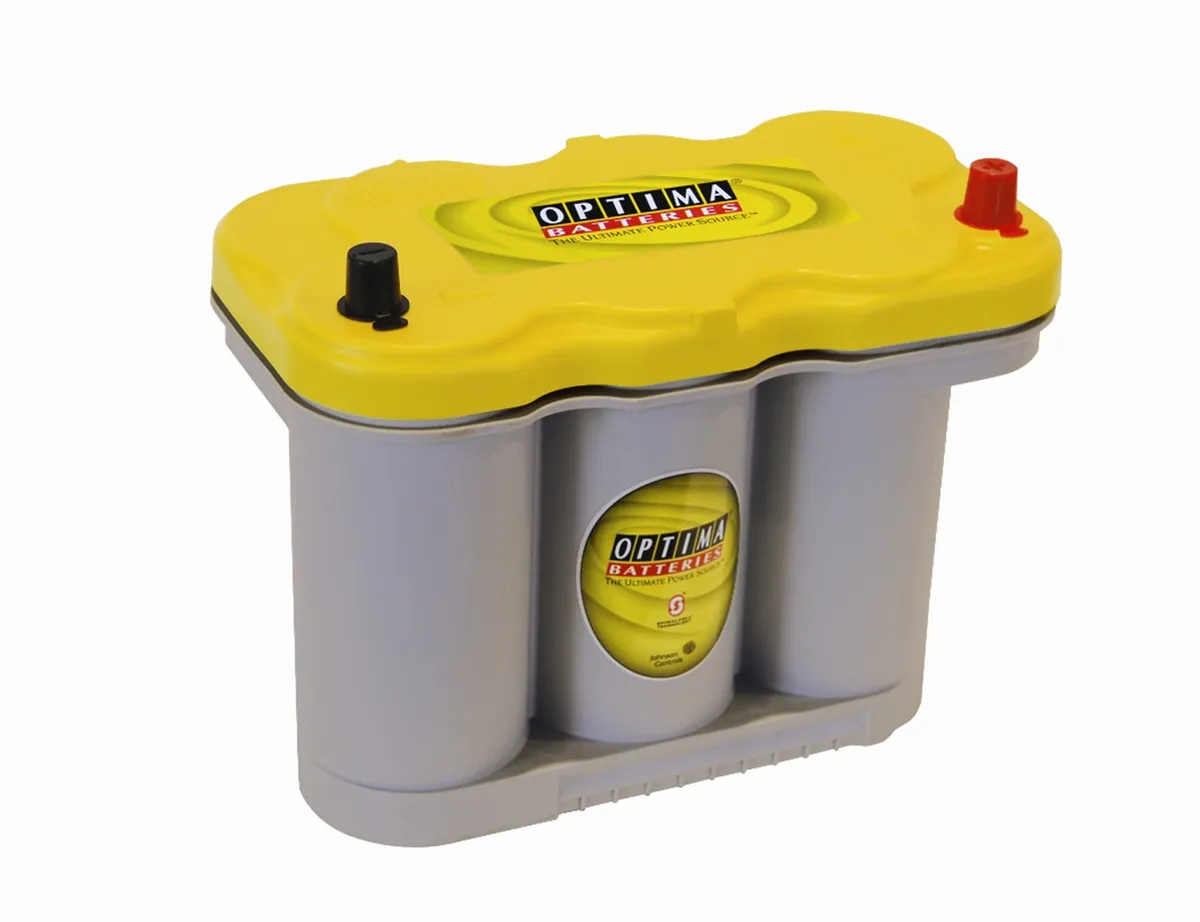 YellowTop® Deep Cycle Battery; UNBOXED; Group 27; Cold Crank Amp 830; Crank Amp 1025; Res. Capacity 66; Amp Hour 20; Top Terminal; L- 12 in.; W- 6.762 in.; H- 8.610 in.; product image