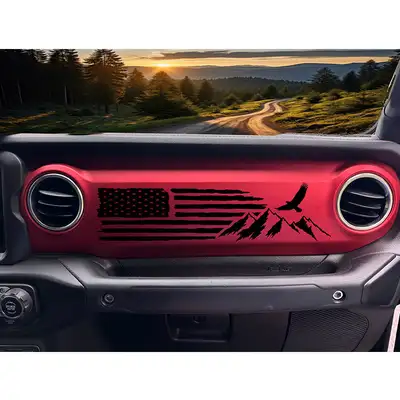 Under The Sun Inserts American Flag with Eagle Dashboard Decal