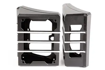 Rugged Ridge Elite Tail Light Guards Brushed Black; 0717 Jk