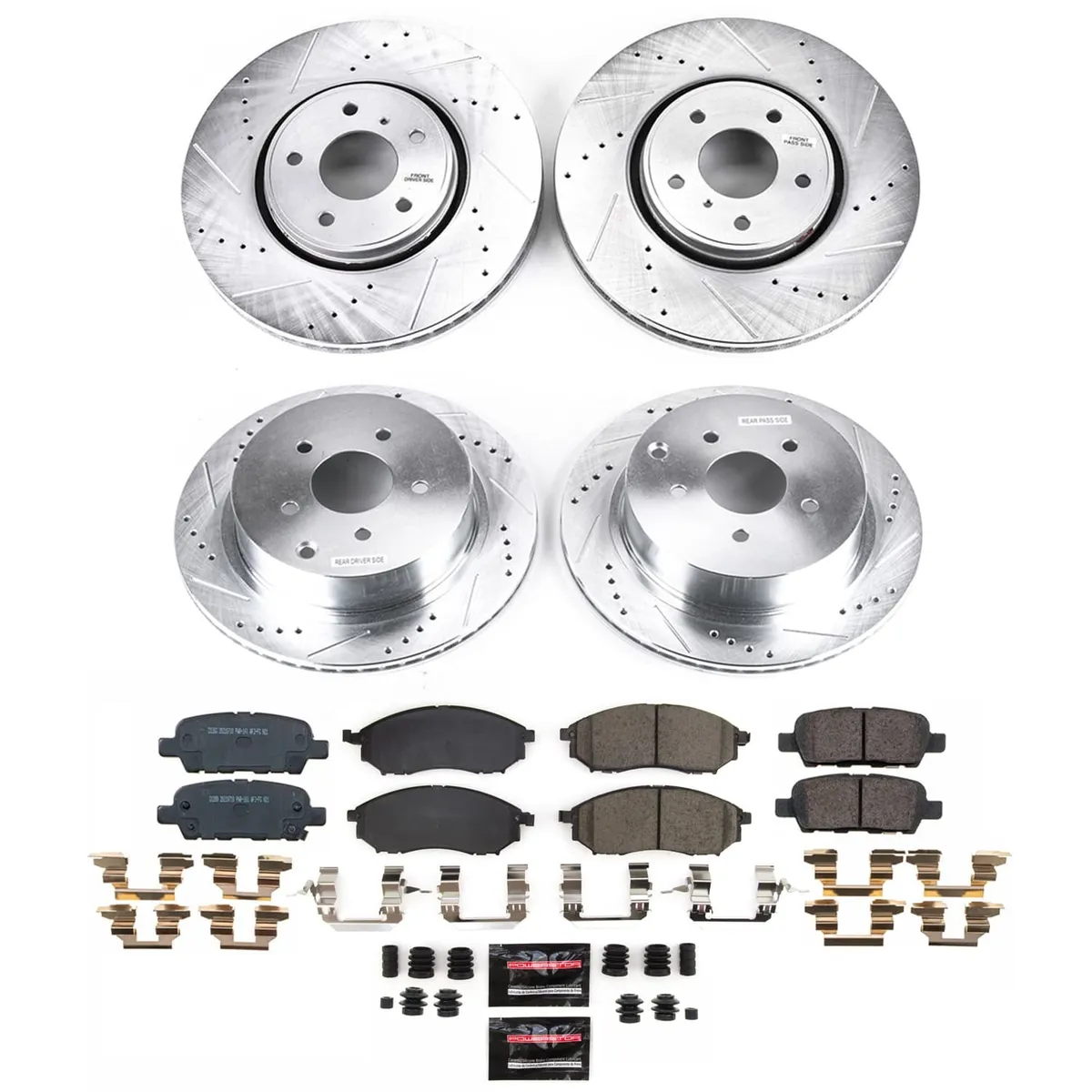 Z23 Evolution Sport Upgrade Kit: Drilled/Slotted Rotors; Carbon-Fiber Ceramic Pads W/Hardware product image