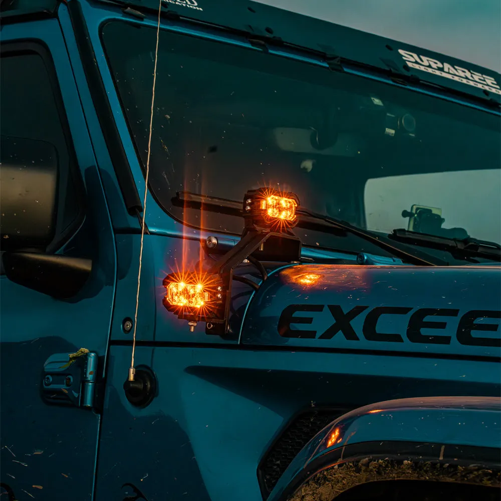 "Recon2 3"" LED Pods with Amber DRL Spot and Wide Beam" product image