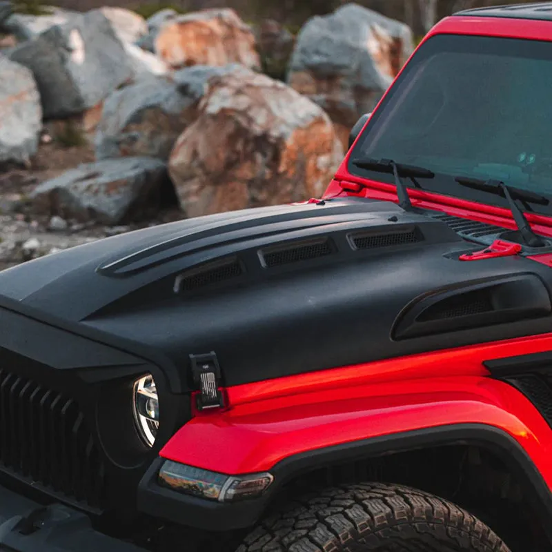 US ONLY Jeep Steel Hood with Heat Dispersion for 2018-Later Wrangler JL JLU | Avenger Series product image