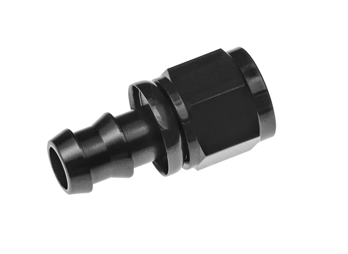 Redhorse Performance 10 Straight An/Jic Hose End Push Lock Black