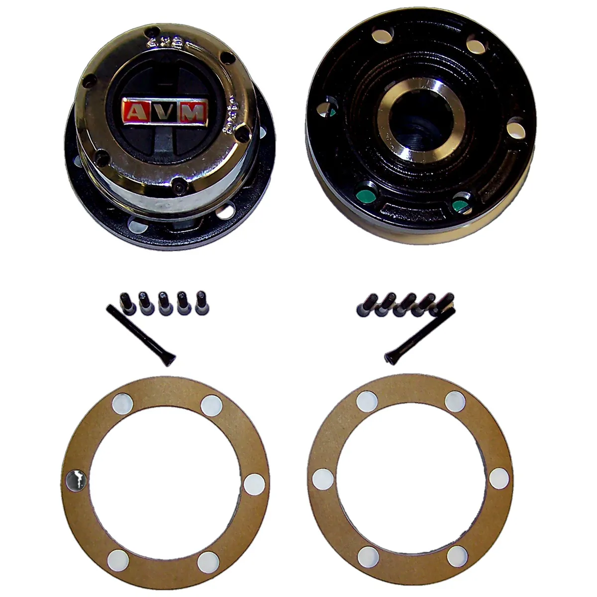 Crown Automotive Jeep Replacement 400501 Locking Hub Set for 41-71 CJs, MB, M38, M38-A1 w/ Spicer Style Axle Shafts product image